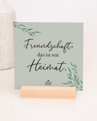 Freundschaft - Karten im Holzaufsteller