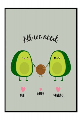 All we need - personalisiertes Poster