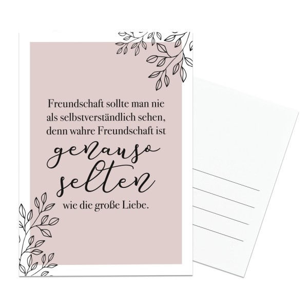 Freundschaft - Postkarte