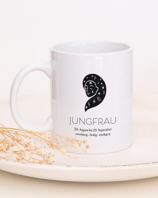 Personalisierbare Tasse - Sternzeichen Jungfrau