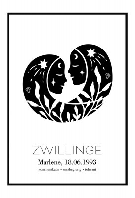Sternzeichen "Zwillinge" - Poster