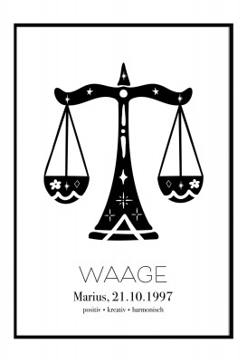 Sternzeichen "Waage" - Poster