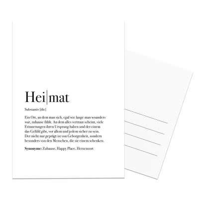 Postkarte Heimat - Definition Heimat