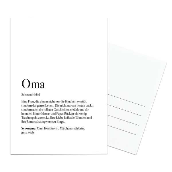 Oma - Postkarte