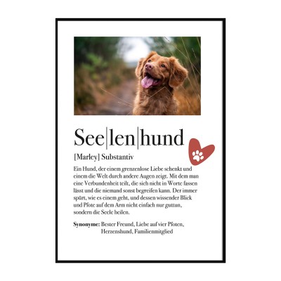 Definition Seelenhund - Foto-Poster