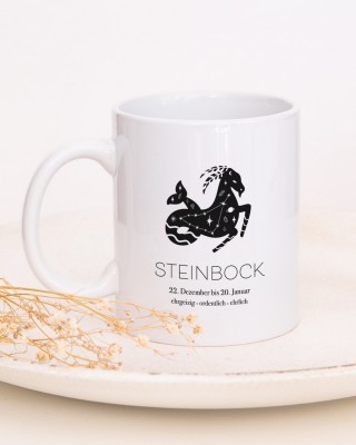 Personalisierbare Tasse - Sternzeichen Steinbock