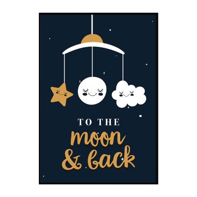 to the moon and back - Poster - Geschenk zur Geburt