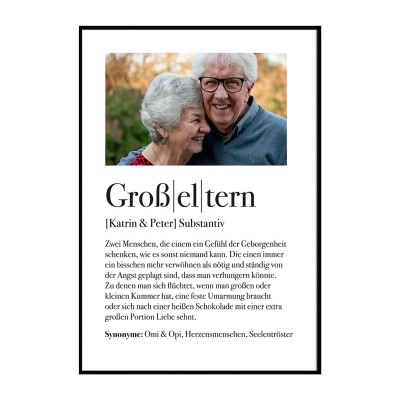 Definition Großeltern - Foto-Poster
