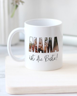 Mama ist die Beste - Mama Tasse personalisiert mit Foto