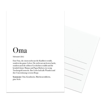 Postkarte für die Oma - Geschenk für Oma - im Lieblingsmensch Shop