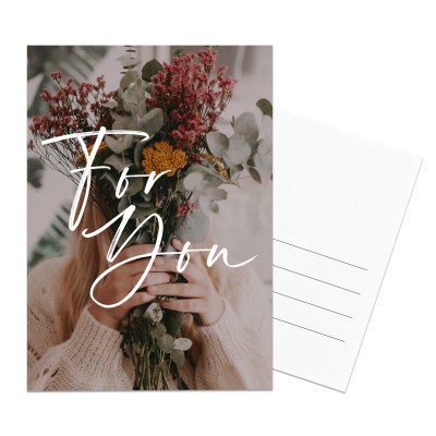 For you - Postkarte mit Blumenmotiv