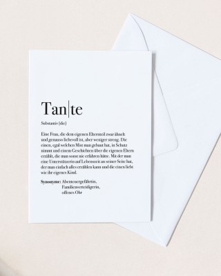 Definition Tante - Grußkarte
