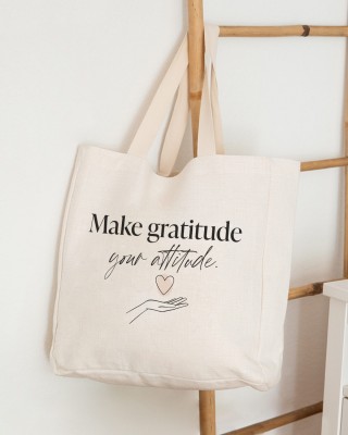 Make gratitude your attitude - Stofftasche