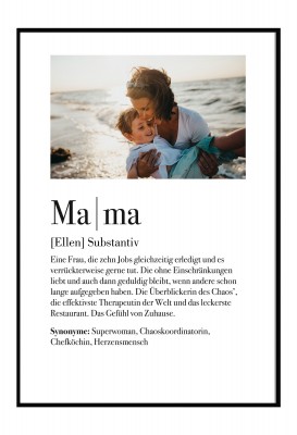 personalsiertes Poster - Definition Mama