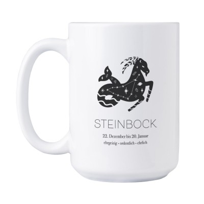 Motiv: Sternzeichen "Steinbock" - Jumbotasse