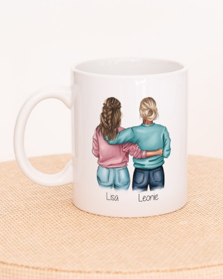 Beste Freundin – Lieblingsmensch - personalisierte Tasse