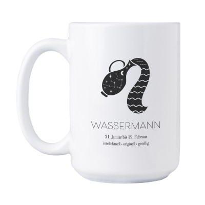Sternzeichen "Wassermann" - Jumbotasse