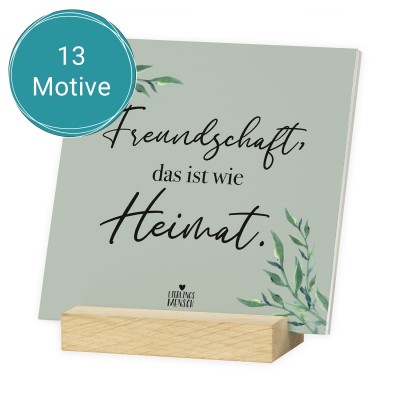 Freundschaft - Karten im Holzaufsteller