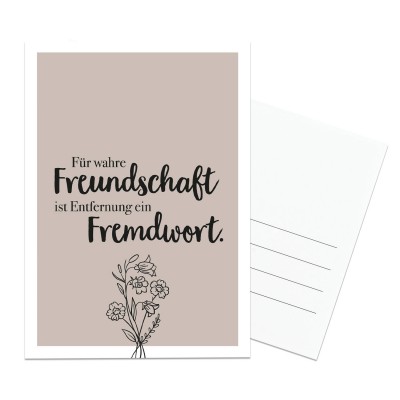 Wahre Freundschaft - Postkarte