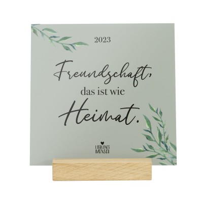 Freundschaft - Kalender im Holzaufsteller 2023