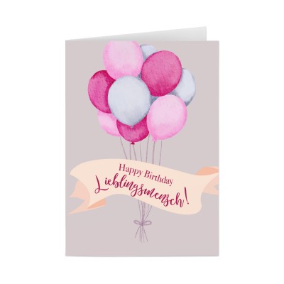 Happy Birthday, Lieblingsmensch - Grußkarte - Geschenkkarte Geburtstag