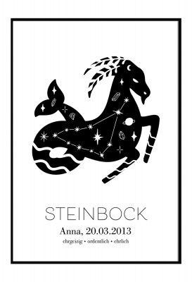 Sternzeichen "Steinbock" - Poster