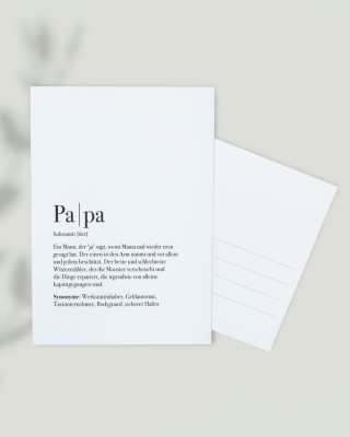Postkarte Papa - Definition Papa - Postkarte im Lieblingsmensch Shop