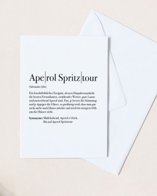 Grußkarte - Aperol Spritztour