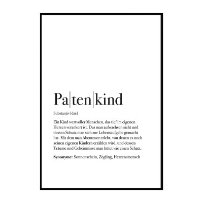 Definition Patenkind - Poster