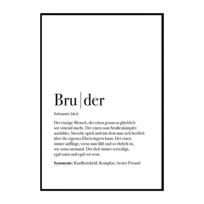 Bruder Dudeneintrag - Lieblingsmensch Poster