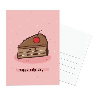 Happy cake day! - Postkarte
