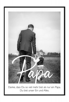 Personalisierbares Foto-Poster zum Vatertag - Danke, dass du so viel mehr bist als nur ein Papa.
