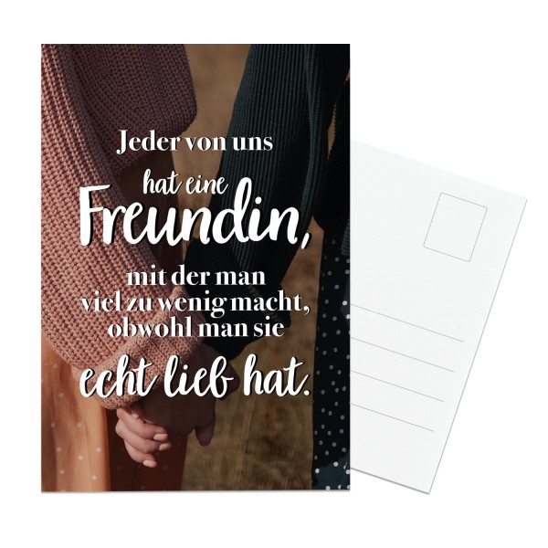 Eine Freundin - Postkarte