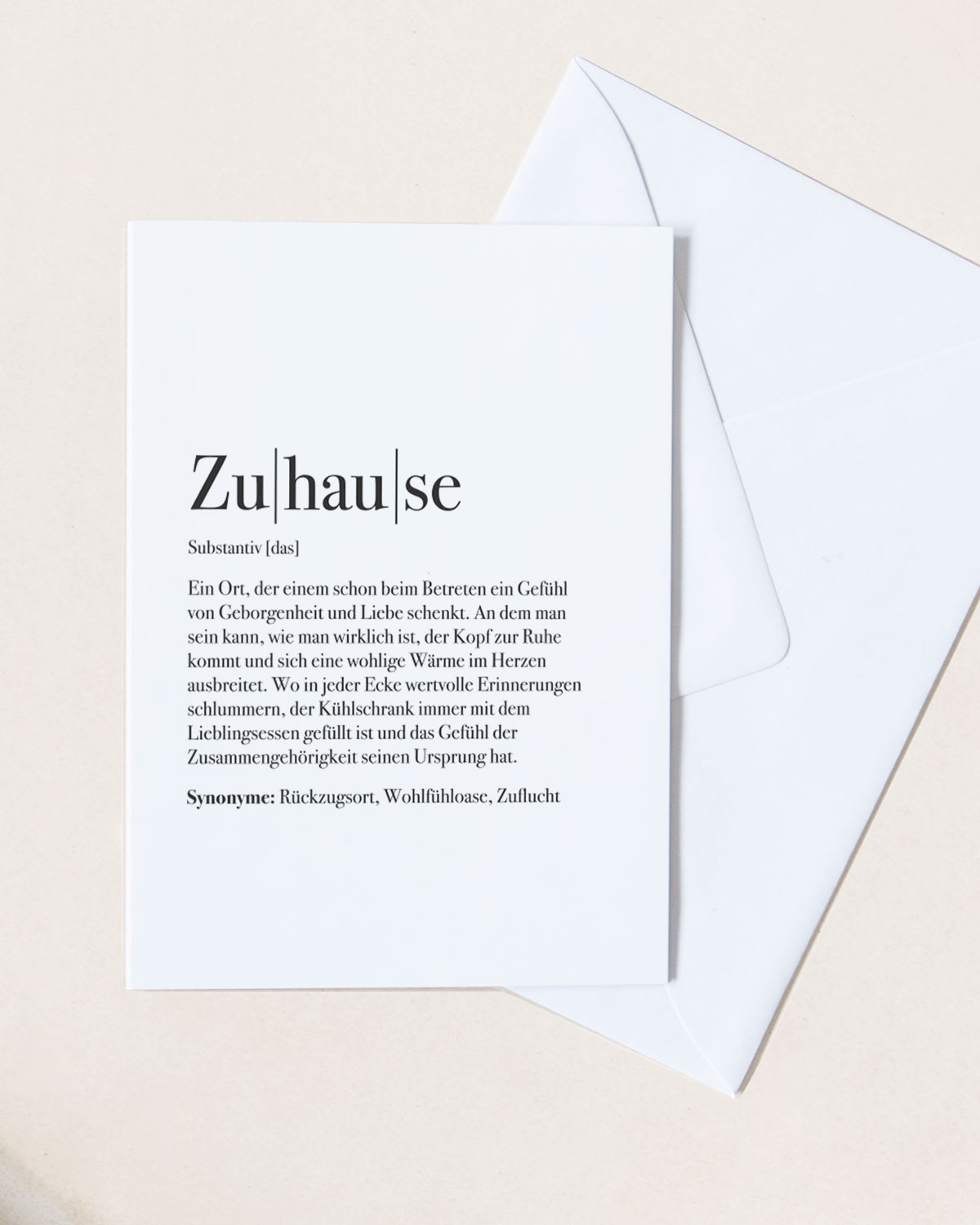 Definition Zuhause - Karte, Lieblingsmensch Shop