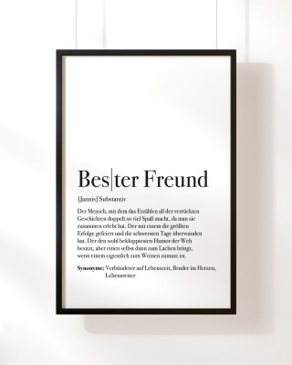 Definition Bester Freund - Poster