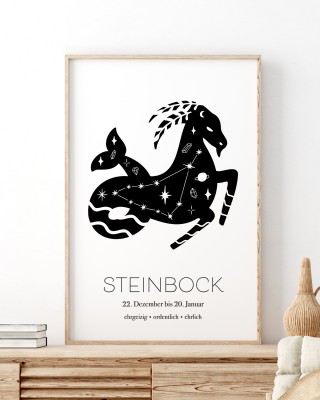 Sternzeichen "Steinbock" - Personalisiertes Poster