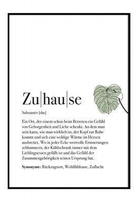 Definition Zuhause - Poster