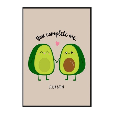 You complete me - personalisiertes Poster