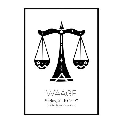 Sternzeichen "Waage" - Poster
