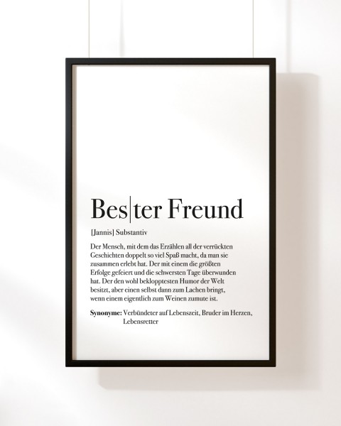 Motiv: Definition Bester Freund - VS&quot; Poster