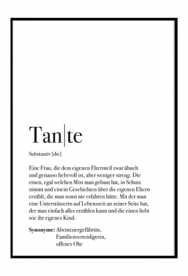 Definition Tante - Poster