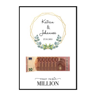 Poster - Eure erste Million - Geldgeschenk zur Hochzeit
