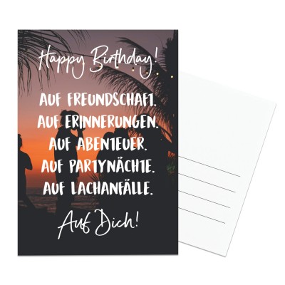 Happy Birthday - Postkarte