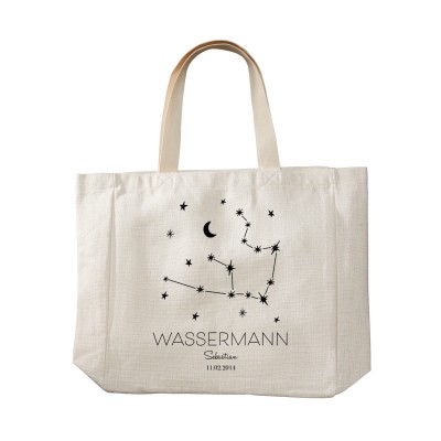 Sternzeichen "Wassermann" - Stofftasche