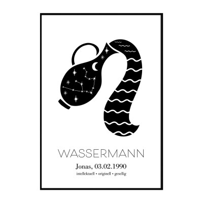 Sternzeichen "Wassermann" - Poster