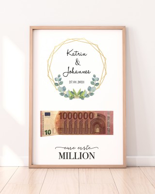 Poster - Eure erste Million - Geldgeschenk zur Hochzeit