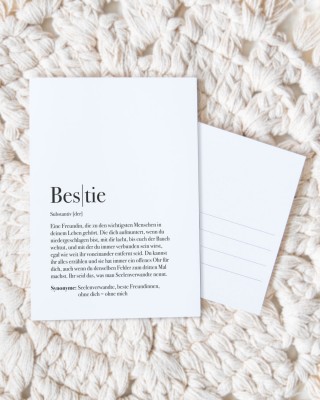 Definition Bestie - Postkarte