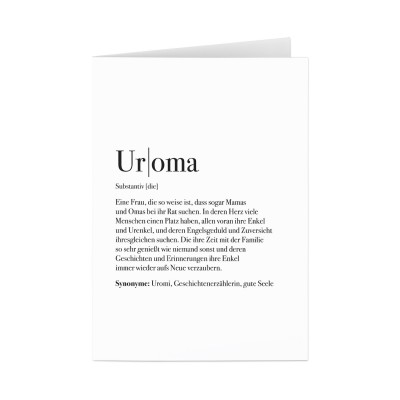 Definition Uroma - Grußkarte