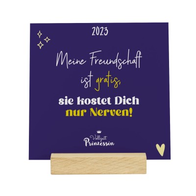 Freundschaft - Kalender im Holzaufsteller 2023