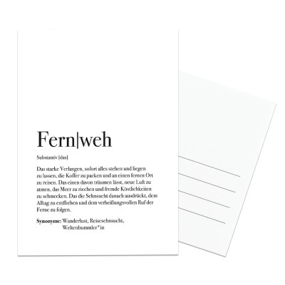 Postkarte Fernweh